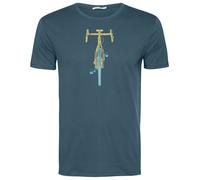 GreenBomb - Bike Front Stamp Guide T-Shirt - T-shirt - S - blue stone