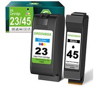 GREENBOX Cartouche d'encre remanufacturée 45 23 pour imprimante HP 45 51645 51645A 23 C1823D pour Color Copier 110 120 140 145 150 155 160, DeskJet 1000C 1000Cse tricolore)