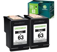 Greenbox Cartouches d'encre remanufacturées Remplacement pour HP 63 XL 63 x l (1 Noir, 1 Tricolor) Haut rendement pour HP Envy 4520 4516 Officejet 4650 3830 3831 4655 Deskjet