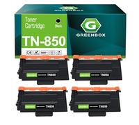 GREENBOX Lot de 4 cartouches de toner de rechange pour Brother TN850 TN-850 TN-820 TN820 pour Brother DCP-L5500DN DCP-L5600DN MFC-L5700DW HL-L5000D MFC-L5800DW MFC-L5850DW HL-L5100DN Noir