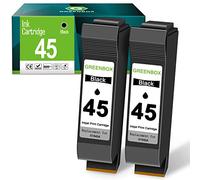 GREENBOX Lot de 45 cartouches d'encre remanufacturées à haut rendement pour imprimante HP 45 51645 51645A pour Color Copier 180 Deskjet 820Cse 830 850 870 890 930 950 PhotoSmart 1000 1115 1215 P1000xi