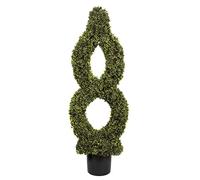 GreenBrokers Arbre topiaire Artificiel en buis 120 cm, Vert, 1,2 m