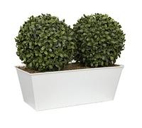 GreenBrokers Jardinière à Double Boules, Blanc