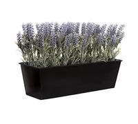 GreenBrokers Jardinière Artificielle Lavande 45 cm Noir 45 cm