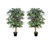 Greenbrokers Limited Ficus Artificiel en Pot Vert 120 cm
