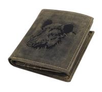 Greenburry 1701-Wild Boar-30 Portefeuille rétro Olive