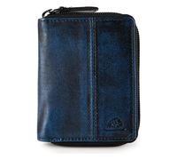 Greenburry Destressed Porte-monnaie Protection RFID Cuir 10.5 cm bleu