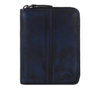 Greenburry Destressed Porte-monnaie Protection RFID Cuir 13 cm bleu