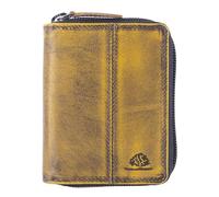 Greenburry étui pour Carte de crédit Destressed Card Case RFID Dirty Yellow Moutarde