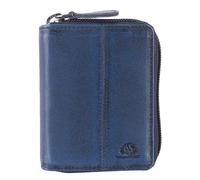 Greenburry Destressed Porte-monnaie Protection RFID Cuir 10.5 cm bleu