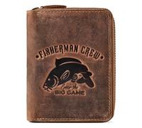 Greenburry Hecht Porte-monnaie Cuir véritable 10 cm brun