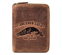 Greenburry Hecht Porte-monnaie Cuir véritable 10 cm brun
