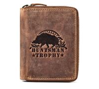 Greenburry Huntsman Porte-monnaie Protection RFID Cuir véritable 10 cm brun