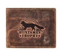 Greenburry Huntsman Porte-monnaie Protection RFID Cuir véritable 12.5 cm brun