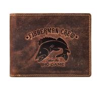 Greenburry Karpfen Porte-monnaie Cuir véritable 12 cm brun