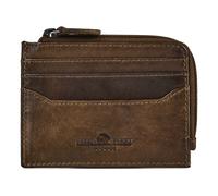 Greenburry Newport Étui pour cartes de crédit Protection RFID Cuir véritable 10.5 cm brun