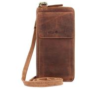 Greenburry Pochette Vintage pour téléphone portable RFID en cuir 8 cm brun