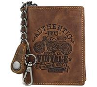 Greenburry Porte-monnaie Vintage Cafe-Racer RFID en cuir 9,5 cm braun (0834-25)