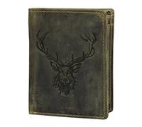 Greenburry Porte-monnaie Vintage Cerf en cuir 9,5 cm olive