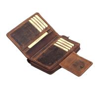 Greenburry Porte-monnaie Vintage XI en cuir 10 cm brun