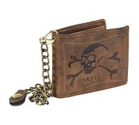 Greenburry Porte-monnaie Vintage Skull en cuir 12 cm brun