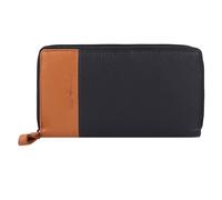 GREENBURRY Porte-monnaies 'Nappa' bleu marine / cognac, Taille One Size