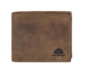 GreenBurry Portefeuille Cuir 11x9cm petit "Vintage" brun antique