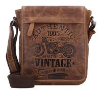 Greenburry Cafe-Racer Sac à bandoulière Cuir véritable 23 cm brun