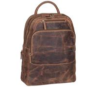 Greenburry Sac à Dos pour Ordinateur Portable Vintage Business Backpack Brown Brun
