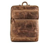 Greenburry Vintage Daypack Cuir véritable 42 cm Compartiment ordinateur brun