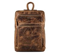 Greenburry Vintage Daypack Cuir véritable 44 cm Compartiment ordinateur brun