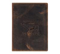 GREENBURRY Vintage ID Card Holder Brown Stag