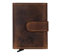 GREENBURRY Vintage Original RFID Card Slider Coin Brown