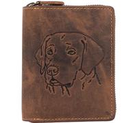 Greenburry Porte-monnaie Vintage Signe du zodiaque en cuir 10 cm brun