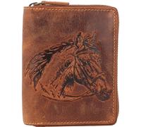 Greenburry Porte-monnaie Vintage Signe du zodiaque en cuir 10 cm brun