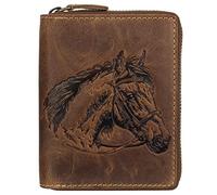 Greenburry Porte-monnaie Vintage Signe du zodiaque en cuir 10 cm brun