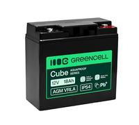 Greencell AGM VRLA 12 V 18 Ah Batterie Gel sans Entretien pour UPS, campeurs, systèmes d'alarme, Alimentation de Secours et Applications industrielles, Durable, Protection IP54, Haute Performance