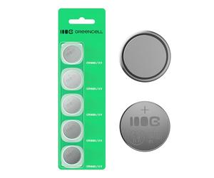 Greencell CR1620 Lot de 5 Piles Bouton au Lithium 3 V 70 mAh - Fiables et durables - Idéales pour Les clés de Voiture, Les télécommandes et Les appareils électroniques