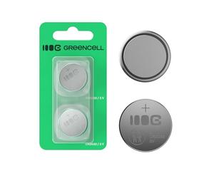 Greencell CR2032 Lot de 2 Piles Bouton au Lithium 3 V 220 mAh - Longue durée de Vie, fiabilité et sécurité - Idéal pour Les Montres, Les télécommandes et l'électronique