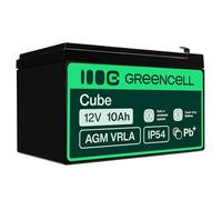 GreenCell® Rechargeable Batterie AGM 12V 10Ah accumulateur au Gel Plomb Cycles sans Entretien VRLA Battery étanche UPS | USV | Système UPS | Batterie de Secours | Batterie de résérve