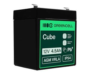 GreenCell® Rechargeable Batterie AGM 12V 4,5Ah accumulateur au Gel Plomb Cycles sans Entretien VRLA Battery étanche UPS | USV | Système UPS | Batterie de Secours | Batterie de résérve