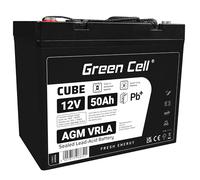 GreenCell Rechargeable Batterie AGM 12V 50Ah accumulateur au Gel Plomb Cycles sans Entretien VRLA Battery étanche Photovoltaïque Caravane Energie Solaire Batterie Voiture Fauteuil Roulant