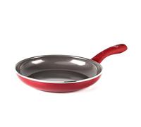 GreenChef Diamond Poêle à frire Antiadhésive en Céramique Saine de 24 cm, Poêle à oeufs, Sans PFAS, Convient à l'induction, Va au four jusqu'à 160˚C, Lavable au lave-vaisselle, Rouge