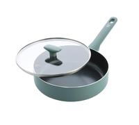 GreenChef Tones Sauteuse anti-adhésive en céramique avec couvercle, compatible avec induction, sans PFAS, passe au lave-vaisselle, au four, bleu fumé 24 cm