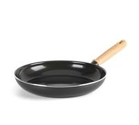 GreenChef Vintage Poêle à Frire en Céramique Antiadhésive de 26 cm, Poignée à Apparence en Bois, Sans PFAS, Compatibles avec l'Induction, Va au Four, Va au Lave-Vaisselle, Gris