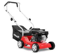 GREENCUT GLM660X - Tondeuse à Gazon à Essence 4 Temps, Moteur Puissant, Largeur de Coupe réglable de 39 cm, avec bac de ramassage, idéale pour Les Jardins jusqu'à 300 m², Couleur Rouge et Noir