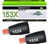 greencycle 153X Lot de 2 kits de recharge de toner compatibles avec HP W1530X pour Laserjet Tank 2504dw, Laserjet Tank MFP 2604sdw Noir