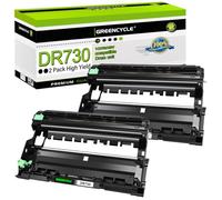 greencycle Lot de 2 tambours de rechange compatibles avec Brother DR730 avec MFC-L2710DW MFC-L2730DW MFC-L2750DW HL-L2350DW HL-L2370DW HL-L2390DW HL-L2395DW DCP-L2550DW (sans toner)