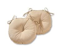 Greendale Home Fashions AZ5816S2-STONE Sanddollar Lot de 2 Coussins pour Chaise de Bistro 38,1 cm