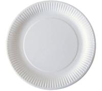 GREENDAY Assiette jetable carton blanc 23 cm x50